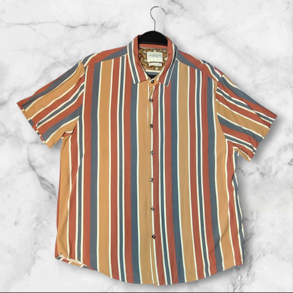 Denim & Flower Multicolor Striped Casual Shirt